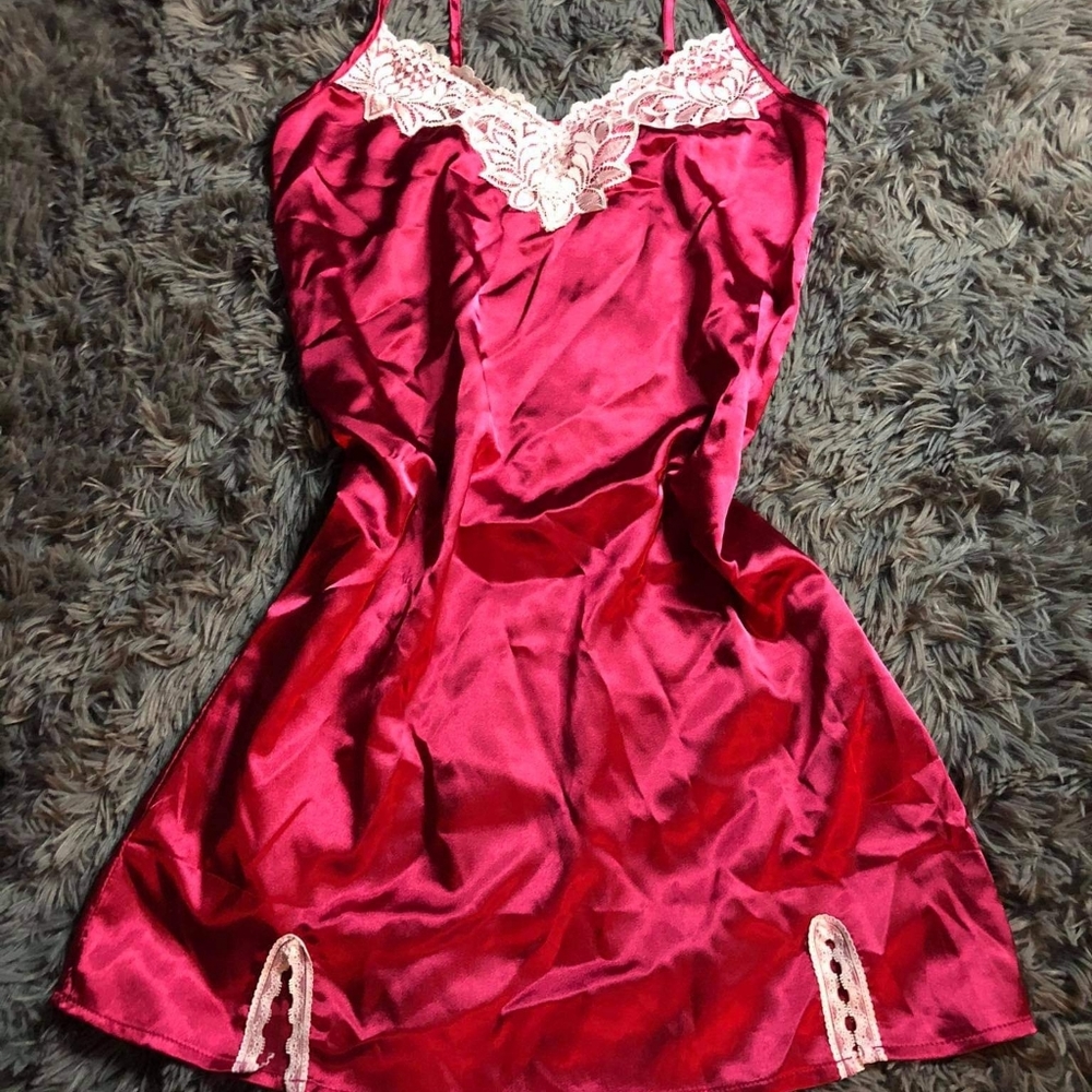 Sexy dark pink/red Lingerie Dress